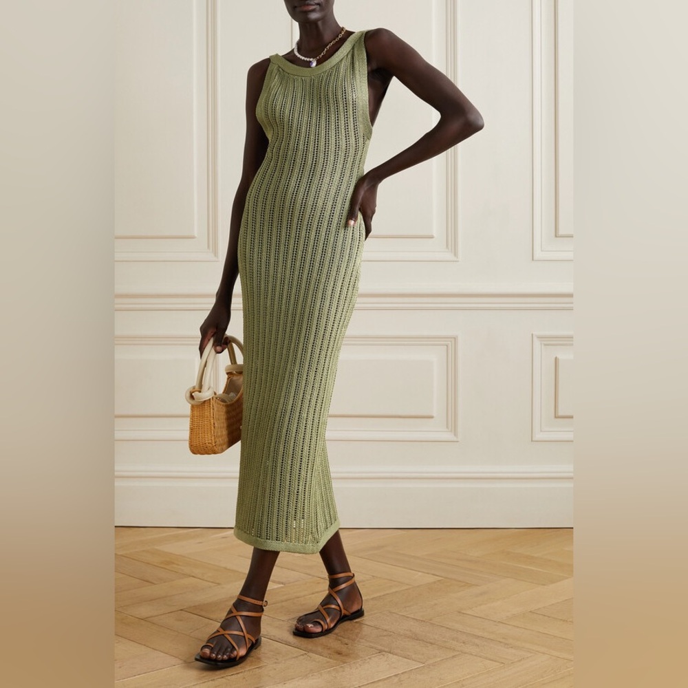 Savannah Morrow The Label North Open-back Crocheted Pima Cotton Maxi Dress
